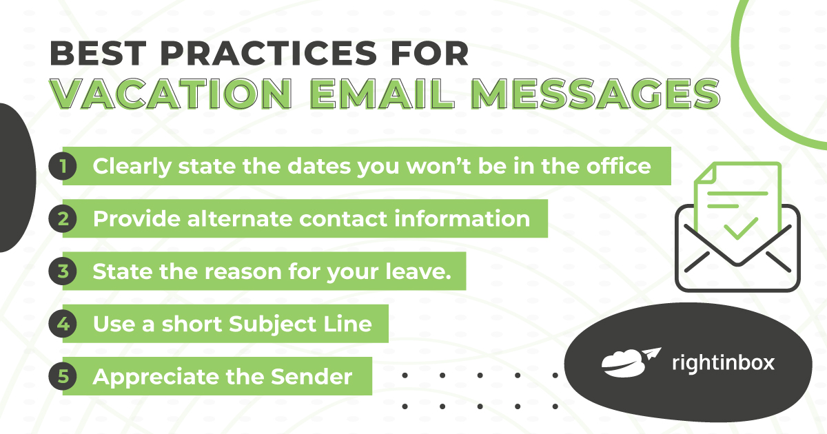 5 of the best practices for vacation emails