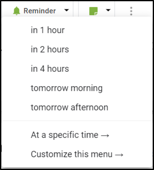 google gmail snooze feature