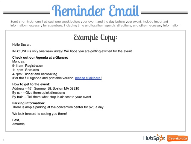 Friendly Email Reminders help eliminate no-shows