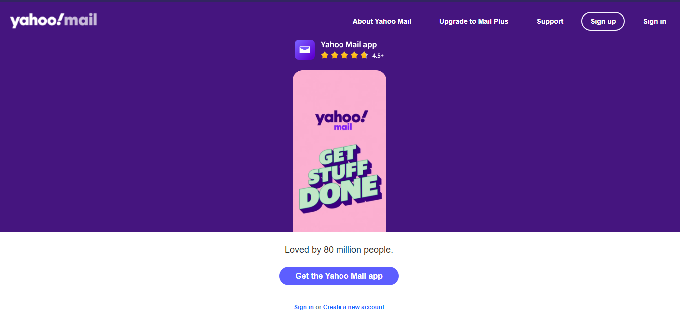 Yahoo homepage